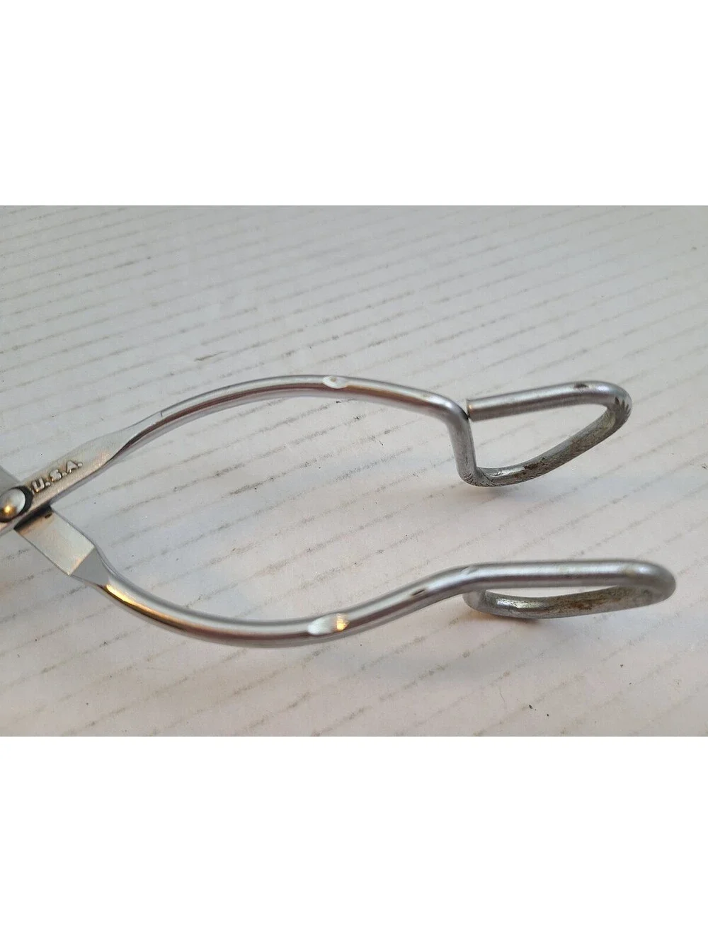 Ekco Vintage Stainless Steel Scissor Style Kitchen Tongs USA Made 8